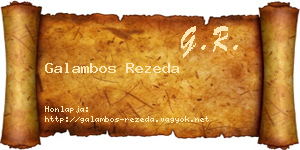 Galambos Rezeda névjegykártya